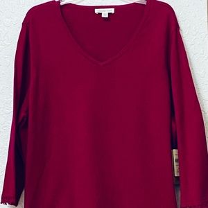 NWT Coldwater Creek Deep Magenta Sweater 3X
